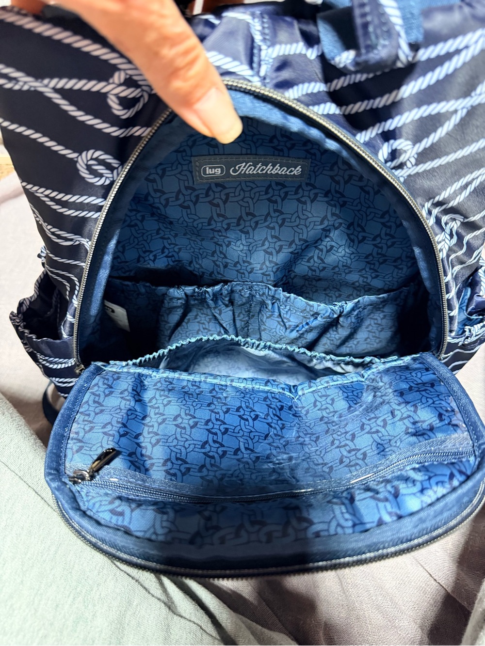 lug Navy & White Rope-Print Backpack - Picture 6 of 10